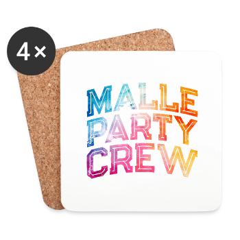 Malle Party Crew Colorful - Coasters (set of 4) - white - Front