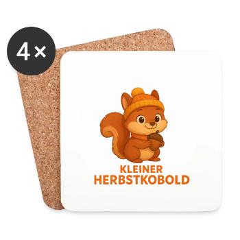 Kleiner Herbstkobold - Untersetzer (4er-Set) - Weiß - Vorne