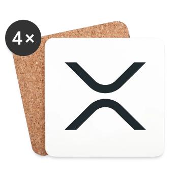Ripple XRP Logo - Untersetzer (4er-Set) - Weiß - Vorne