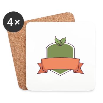 Organic Farming Logo - Coasters (set of 4) - white - Front