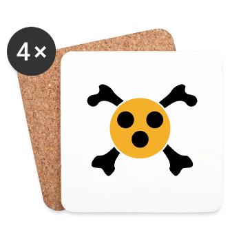 blind visual impairment guide dog - Coasters (set of 4) - white - Front