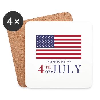 Independance Day - Untersetzer (4er-Set) - Weiß - Vorne