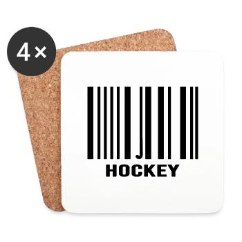 feldhockey hockey fieldhockey hockeycoach - Coasters (set of 4) - white - Front