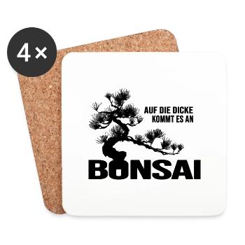 bonsai yamadori bonsai garden nebari - Coasters (set of 4) - white - Front