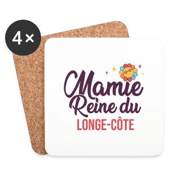 Mamie reine du long côte cadeau fête des mères - Dessous de verre (lot de 4) - blanc - Devant