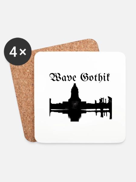 Leipzig Silhouette - WGT Spezial - Coasters (set of 4) - white