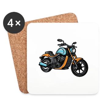 Motard Motard - Dessous de verre (lot de 4) - blanc - Devant