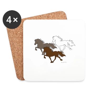 Icelandic Spirit - Dessous de verre (lot de 4) - blanc - Devant