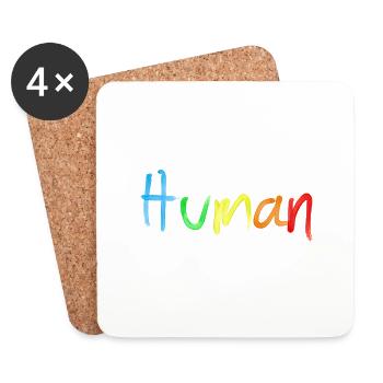 Human - Coasters (set of 4) - white - Front