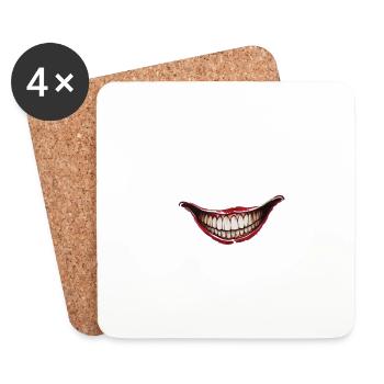 joker Black RED Edition - Coasters (set of 4) - white - Front