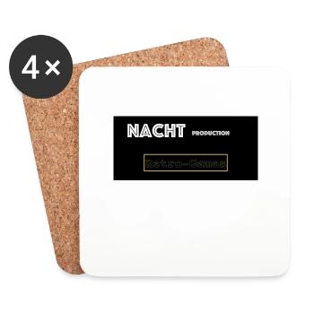 Night Production Retro Gaming - Coasters (set of 4) - white - Front