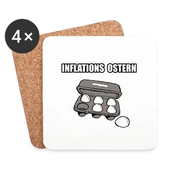 INFLATIONS OSTERN - Untersetzer (4er-Set) - Weiß - Vorne