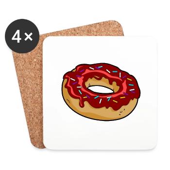 Donut Sweet Treat Candy - Dessous de verre (lot de 4) - blanc - Devant