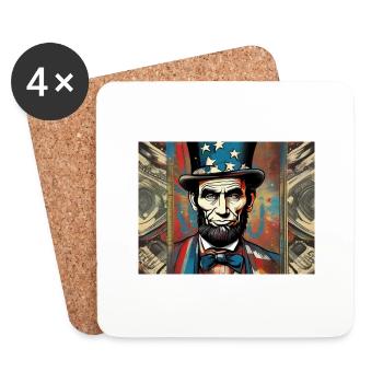 PRÉSIDENT LINCOLN - Dessous de verre (lot de 4) - blanc - Devant