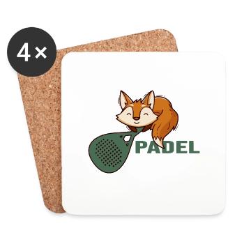Padel Padel Tennis Fox - Coasters (set of 4) - white - Front