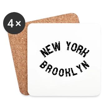 New York Brooklyn - Untersetzer (4er-Set) - Weiß - Vorne