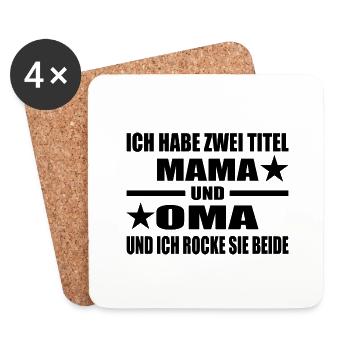 Mama - Untersetzer (4er-Set) - Weiß - Vorne
