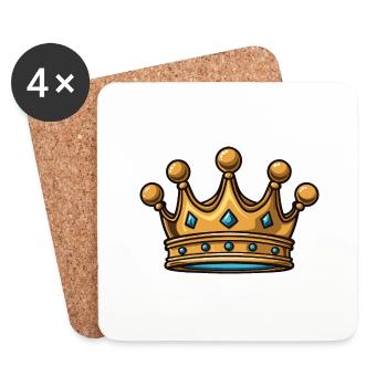 Crown Symbol - Coasters (set of 4) - white - Front
