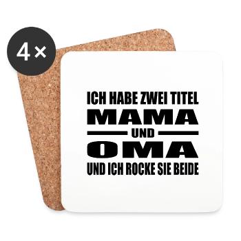Mama - Untersetzer (4er-Set) - Weiß - Vorne