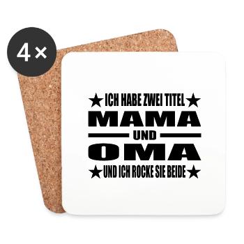 Mama - Untersetzer (4er-Set) - Weiß - Vorne