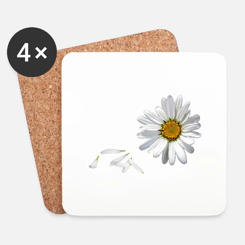 Gänseblümchen - Untersetzer (4er-Set) - Weiß