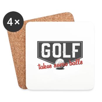 Golf Geschenk Witz Golfspieler Golfer - Untersetzer (4er-Set) - Weiß - Vorne