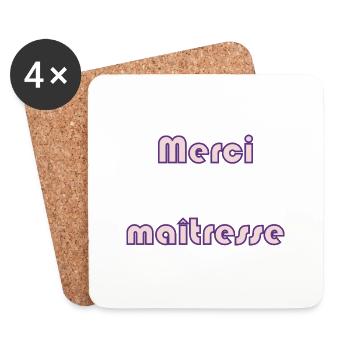 THANK YOU. MISTRESS. MASTER. THANK YOU MISTRESS. MASTER - Coasters (set of 4) - white - Front