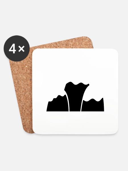 Mountains Mountain Mountains 17 - Coasters (set of 4) - white