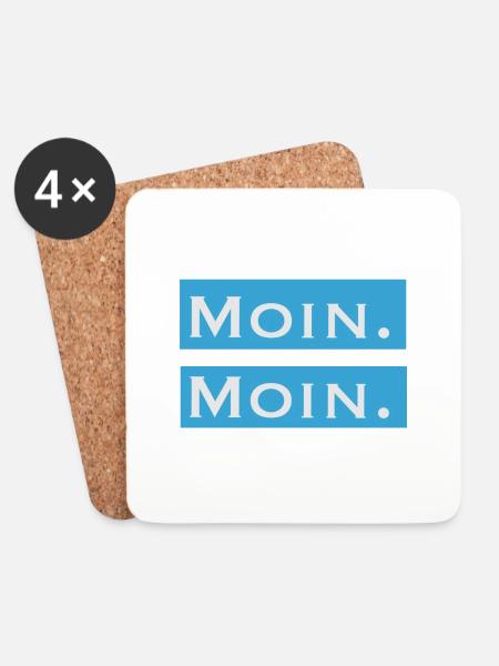 Moin Moin - Untersetzer (4er-Set) - Weiß