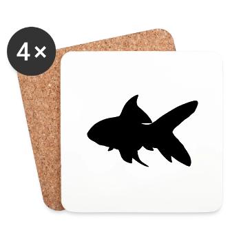 Fisch - Untersetzer (4er-Set) - Weiß - Vorne