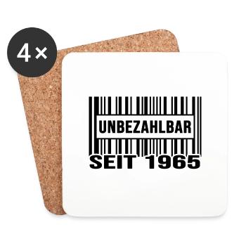 1965 geburtstag unbezahlbar barcode - Untersetzer (4er-Set) - Weiß - Vorne