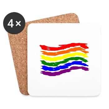 LGBT - Untersetzer (4er-Set) - Weiß - Vorne
