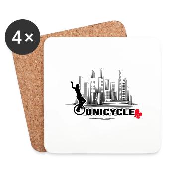 UNICYCLE-city unicycle unicycleartist unicycle riding - Coasters (set of 4) - white - Front