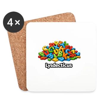 Humour : Image dyslexie - Dessous de verre (lot de 4) - blanc - Devant