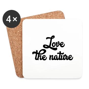 Aimez la nature - Dessous de verre (lot de 4) - blanc - Devant