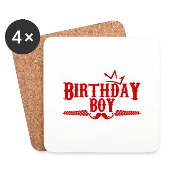 Birthday Boy - Coasters (set of 4) - white - Front