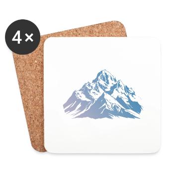 Berge Symbol Wandern - Untersetzer (4er-Set) - Weiß - Vorne