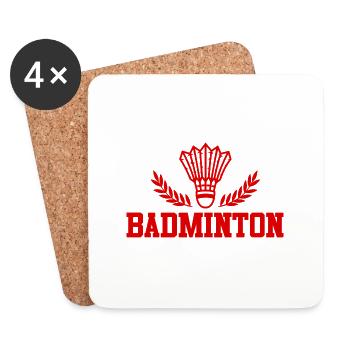 Badminton Sports - Coasters (set of 4) - white - Front