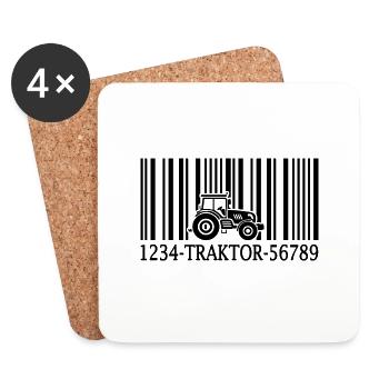 Traktor Erntedank Traktorfahrer Agrar Trecker - Untersetzer (4er-Set) - Weiß - Vorne