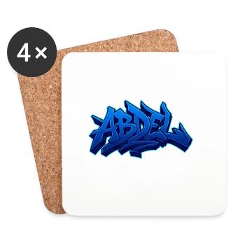 Graffiti Name Abdel ideal printable gift - Coasters (set of 4) - white - Front