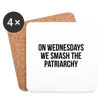 Feminist Feministin Feminismus Cooler Spruch - Untersetzer (4er-Set) - Weiß - Vorne