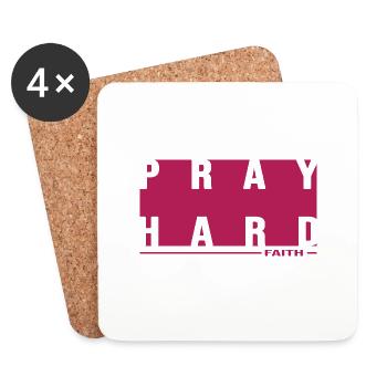 faith jesus church pray god believe messias christ - Coasters (set of 4) - white - Front