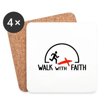 pilgerfahrt jesus christus jakobsweg pilgerweg - Untersetzer (4er-Set) - Weiß - Vorne