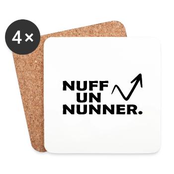 bergwandern alpin trailrun speedrun nuff un nunner - Untersetzer (4er-Set) - Weiß - Vorne