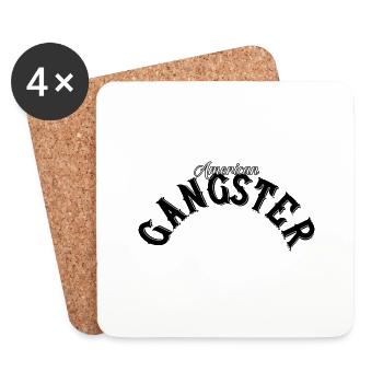 Gangster américain - Dessous de verre (lot de 4) - blanc - Devant