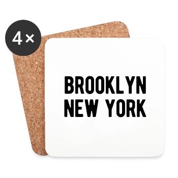 Brooklyn New York - Untersetzer (4er-Set) - Weiß - Vorne