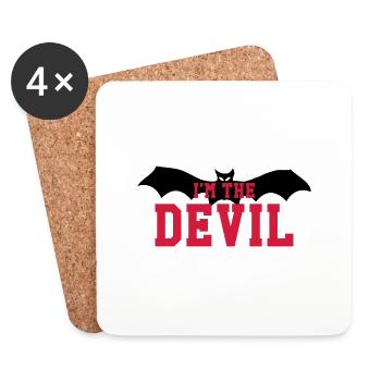 I'm the DEVIL - Coasters (set of 4) - white - Front