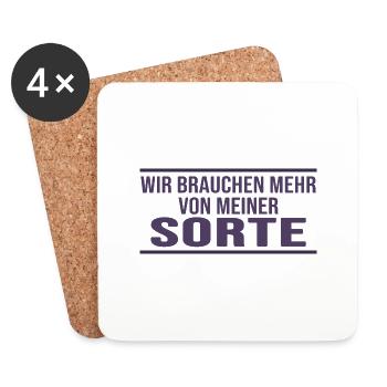 chefsache meme coole sprüche real life statement - Untersetzer (4er-Set) - Weiß - Vorne