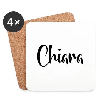First name - Chiara - Coasters (set of 4) - white - Front
