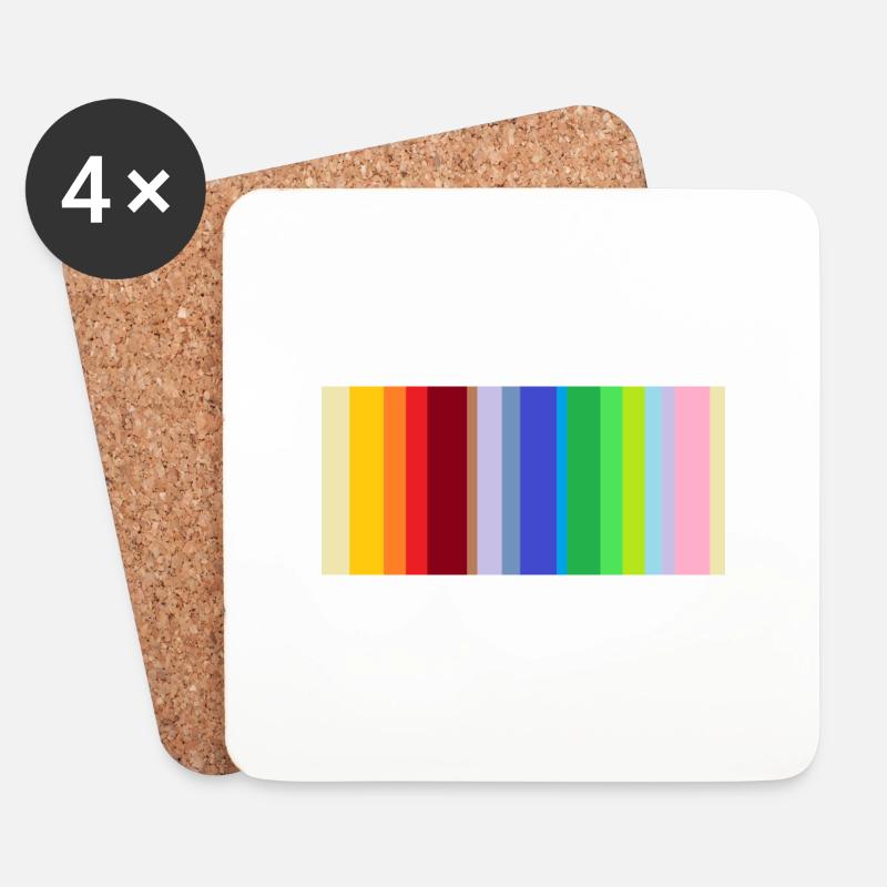 Barcode: various - Coasters (set of 4) - white